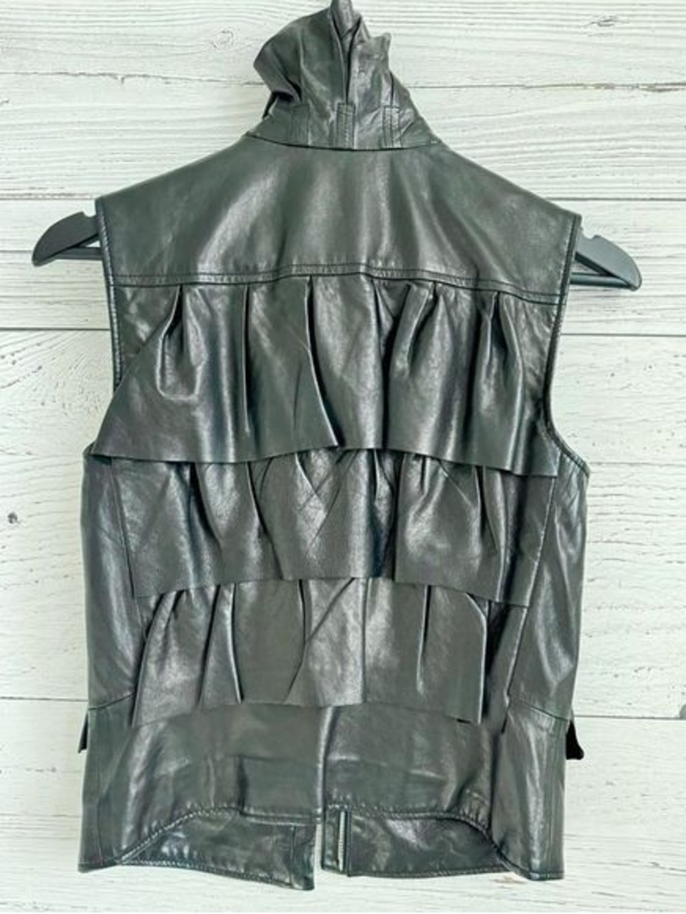 Diane von Furstenberg - Bomber Leather Vest - Picture 3 of 5